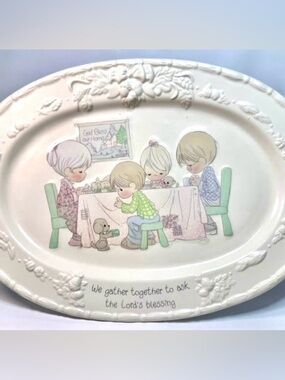 1994 Precious Moments Rare Large Porcelain China Serving Platter – 18” x 13”